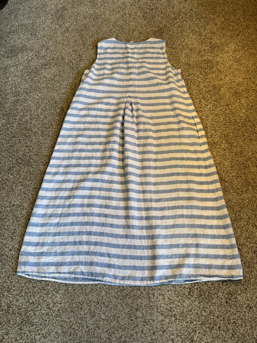J. Jill Blue and White Striped Linen Dress - 1X - Picture 2 of 8
